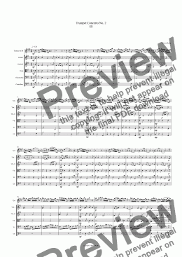 page one of Trumpet Concerto No.2 3rd Movement