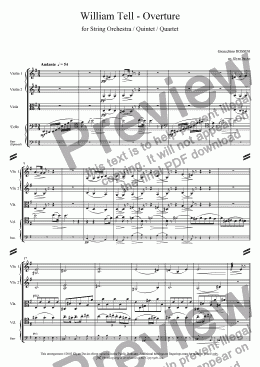 page one of William Tell - Overture