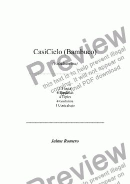 page one of CasiCielo (Bambuco) - Estudiantina