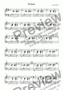 page one of Prelude in A Minor