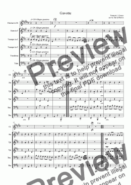 page one of Gavotte in D
