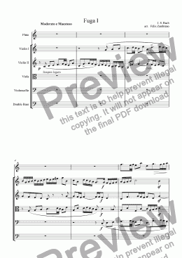 page one of Fugue I