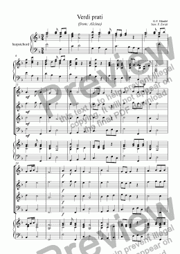 page one of Verdi prati (Händel)