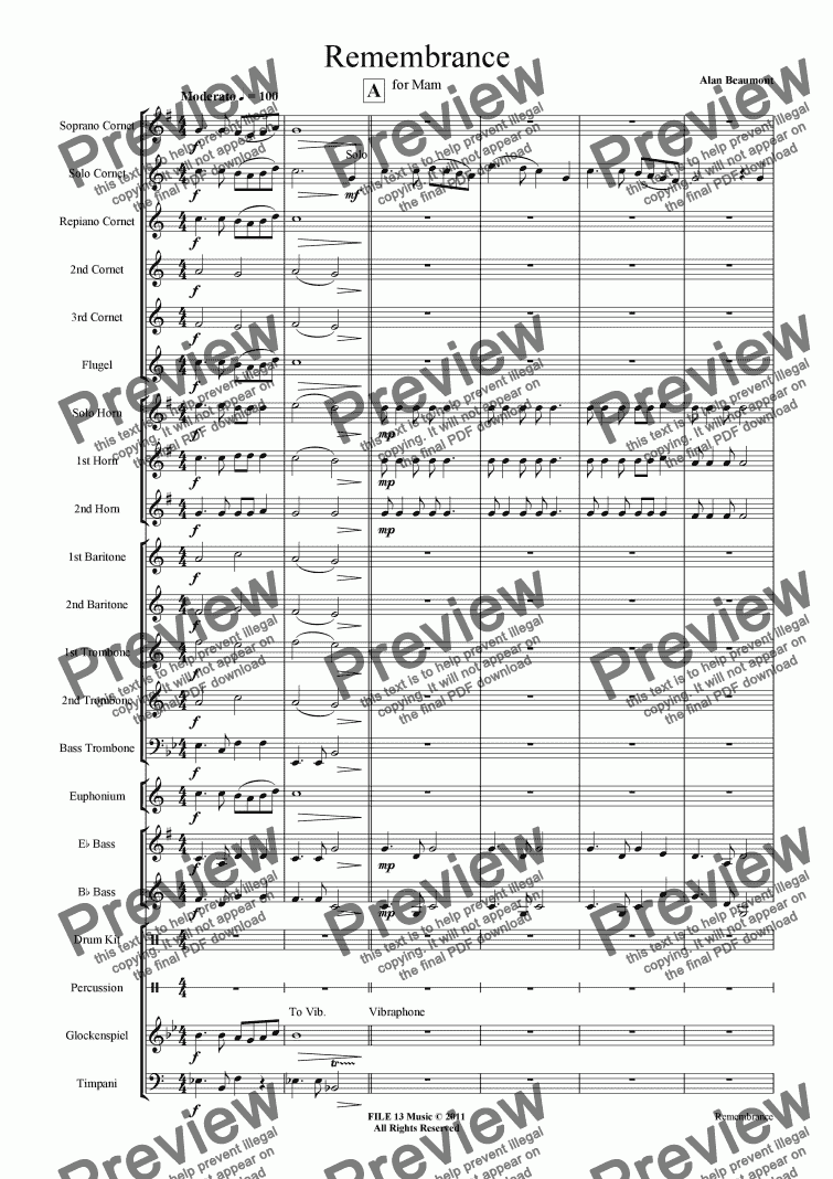 Remembrance - Download Sheet Music PDF file