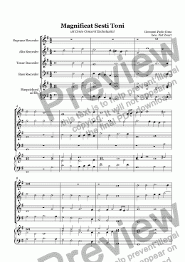 page one of Magnificat (Cima)