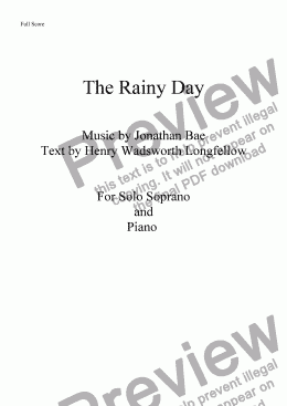 page one of The Rainy Day