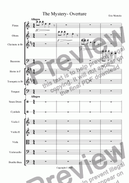 page one of The Mystery- Overture