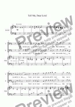 page one of Tell Me, Dear Lord + Piano (2)