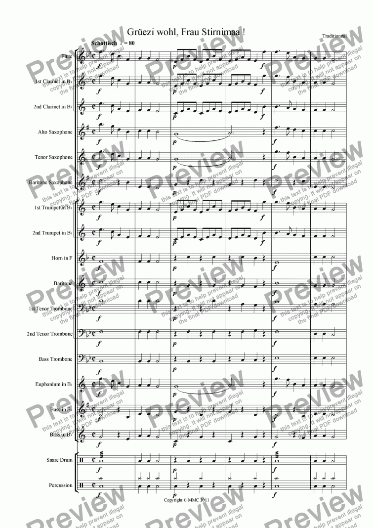 Gruezi Whol Frau Strinimaa Download Sheet Music Pdf File