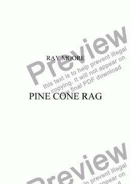page one of PINE CONE RAG FOR B FLAT CLARINET & BASSOON