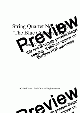 page one of String Quartet No. 4 in E ’The Blue Conversation’, Op. 32