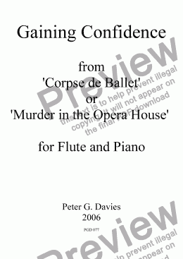 page one of Gaining Confidence for Flute and Piano