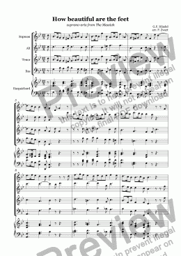 page one of How beautiful are the feet (Händel)