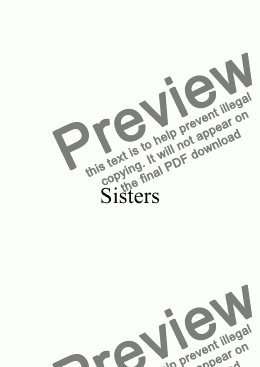 page one of Sisters