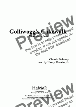 page one of Golliwogg’s Cakewalk