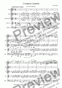 page one of Petit Symphonie: 2.Andante Cantabile