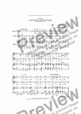 page one of Descant to "God of grace and god of glory" (Regent Square)