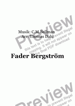 page one of Fader Bergström - Fredmans Epistel n:o 63