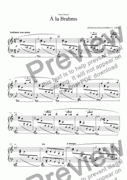 page one of À la Brahms