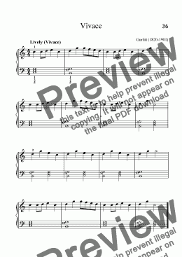 page one of Vivace for Piano