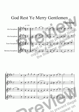 page one of God Rest Ye Merry Gentlemen