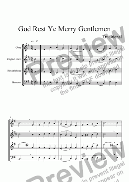 page one of God Rest Ye Merry Gentlemen