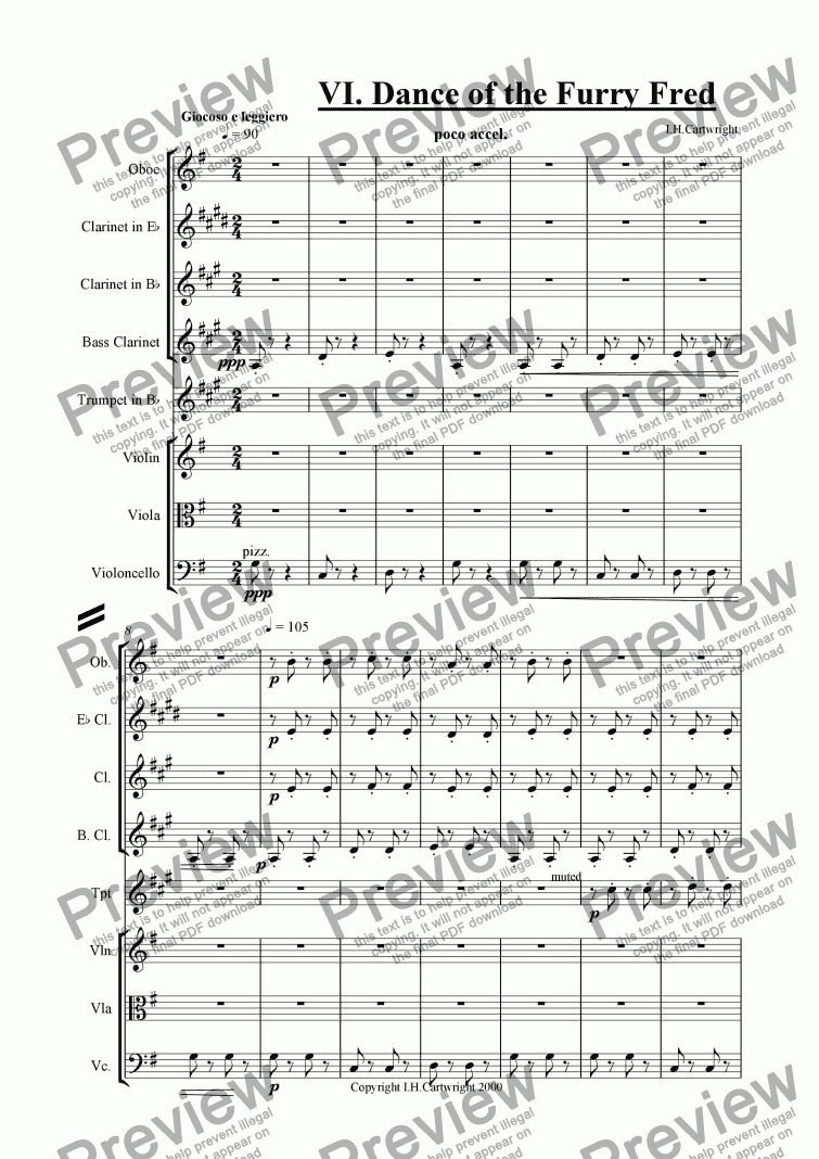 cat suite 6th mov dance of the furry fred download sheet music pdf score exchange