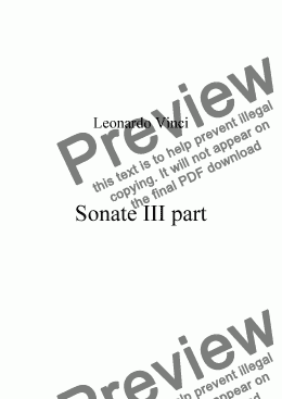 page one of Sonata III part