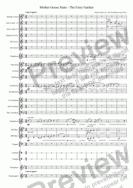 page one of BRASS BAND - Mother Goose Suite - The Fairy Garden