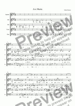 page one of Ave Maria