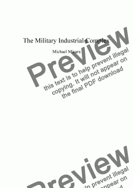 page one of The Military Industrial Complex