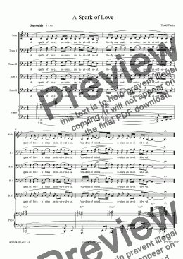 page one of Spark of Love, A [piano-vocal solo-TTBB]