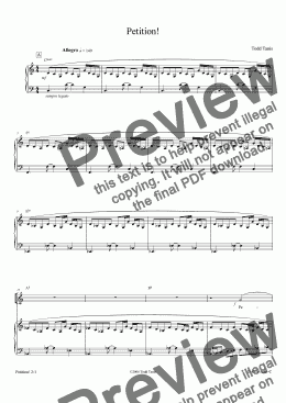 page one of Petition! [piano-vocal]