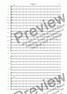 page one of Symphony No. 2 in C Major, Movement I