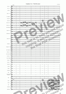 page one of Symphony No.2 in C Major, Movement III