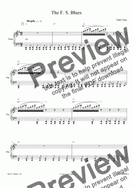 page one of F. S. Blues, The [piano-vocal solo-TTBB]