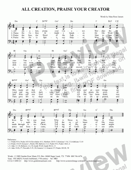 page one of All Creation Praise Your Creator (PICARDY) Trinity - SATB hymn