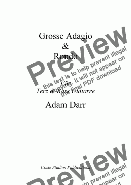 page one of Grosse Adagio & Rondo