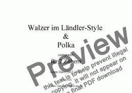 page one of Walzer im Ländler-Style & Polka (treble clef)