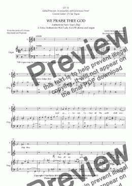 page one of Anthem for New Year's Day