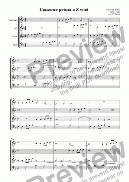 page one of Canzone prima a 8 voci (Priuli)