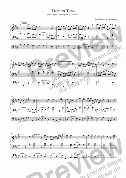 page one of Trumpet Tune