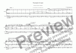 page one of Passacaglia for organ, Op. 54