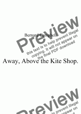 page one of Away, Above the Kite Shop.