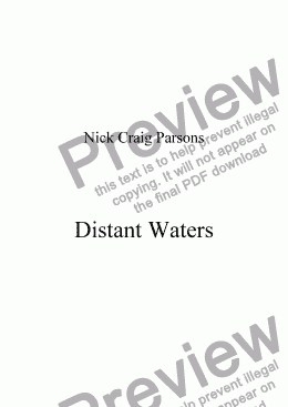 page one of Distant Waters