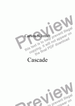 page one of Cascade
