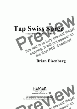page one of Tap Swiss Spree