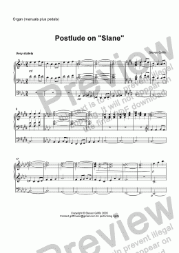 page one of Postlude on "Slane"