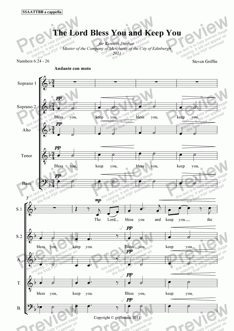 The Lord Bless You And Keep You Download Sheet Music Pdf File