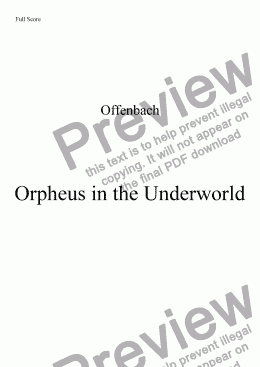 page one of Orpheus in the Underworld: Overture (Can Can)